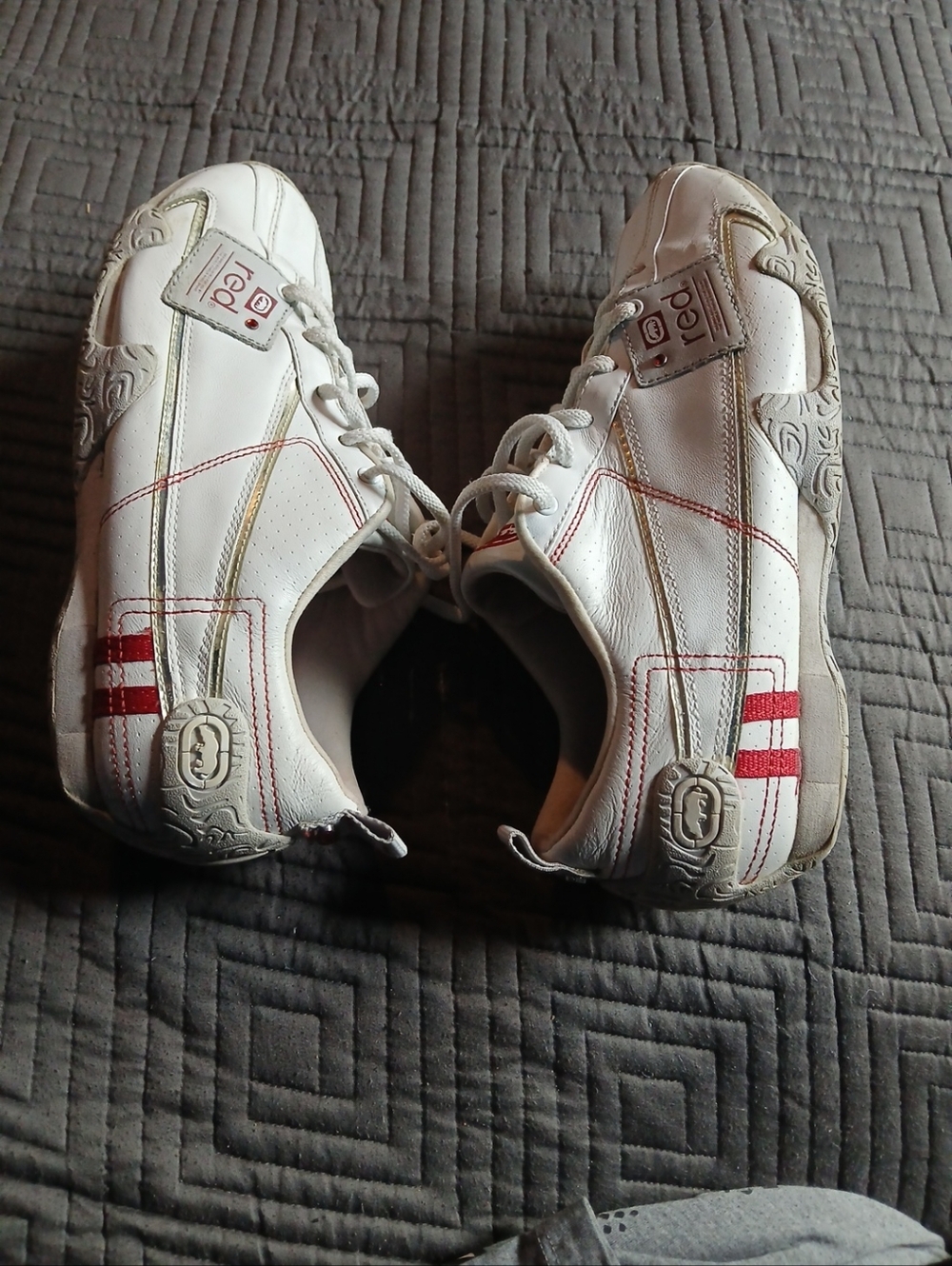 Women's Red White Ecko Red Rhino Lace-Up Athletic Sneakers.  Size 10. - Picture 8 of 15